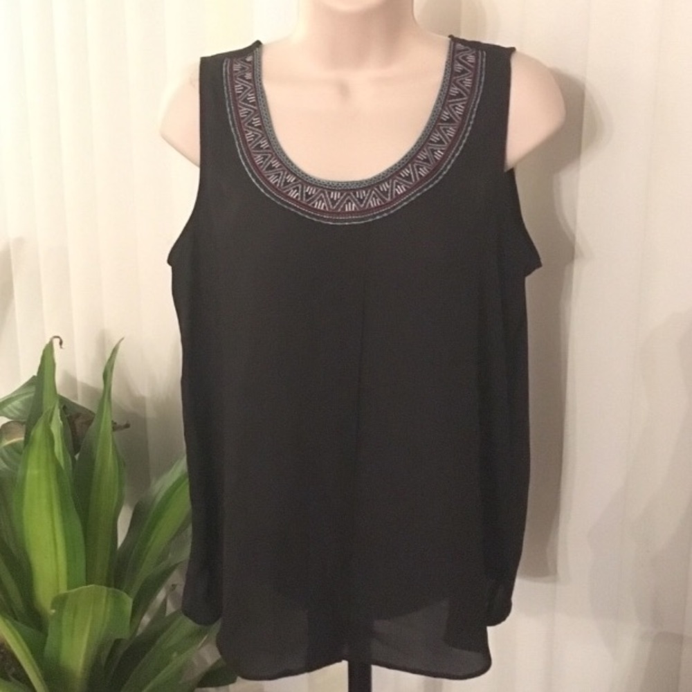Cato Sheer Sleeveless Blouse Tank Top